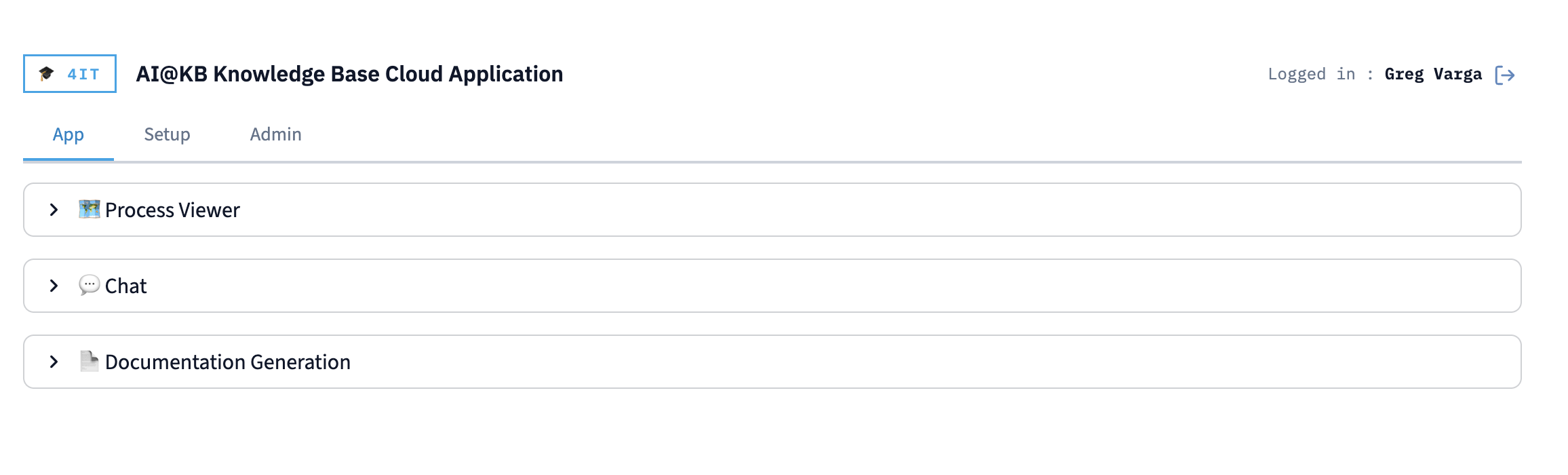AI@KB App Tab โ three-panel overview