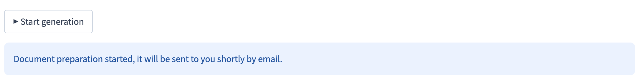 Documentation Generation โ confirmation message